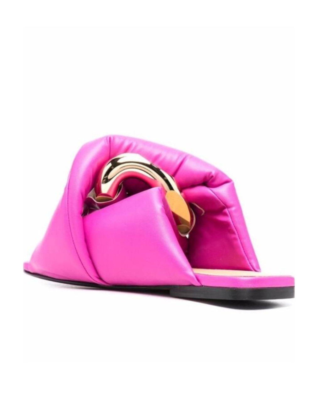 JW ANDERSON Chain flat sandals Hot Pink Knotted Slide Sandals with Gold Sz 6.5 - Picture 3 of 15